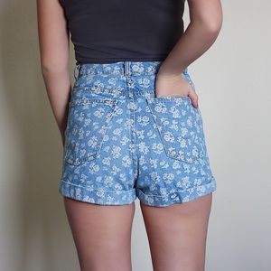 American Apparel high waisted denim shorts